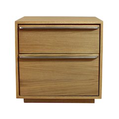 Sarasota 2-Drawer Nightstand in Natural Oak