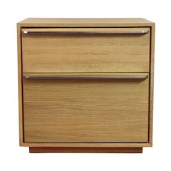Sarasota Large 2-Drawer Nightstand in Natural Oak