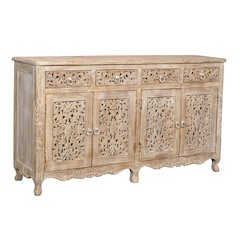 Carter 4-Drawer 4-Door Buffet in White Wash