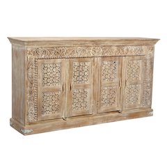 Carter Toro 4-Door Carved Sideboard in Natural