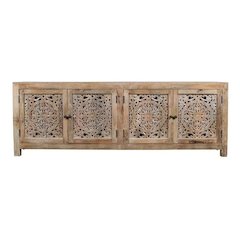 Weatherly 4-Door Media Cabinet in Natural