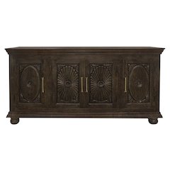 Athena 4-Door Sideboard in Antique Black