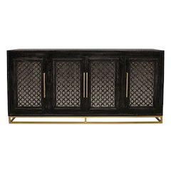 Juno 4-Door Sideboard in Antique Black