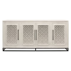 Juno 4-Door Sideboard in Distressed White