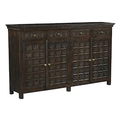 Anisa 4-Door 4-Drawer Sideboard in Antique Black