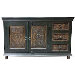 Arvada 2 Carved Doors, 3 Drawers Buffet in Brown