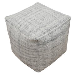 Remi Wool Pouf in Salt and Pepper