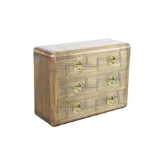 Pilot 3-Drawer Chest in Brass