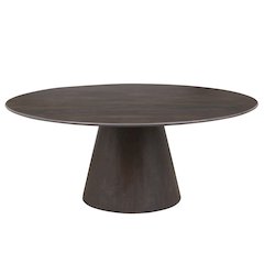 Jaden 72" Solid Wood Dining Table in Charred Ember Finish