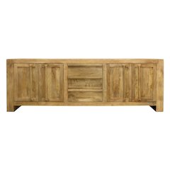 Mid-Century Jaden Sideboard 3 Drawers, 4 Doors in Distressed Natural