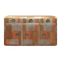 Mar Vista 3-Drawer 3-Door Sideboard in Tri-Tone Metal