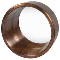 Industrial Mar Vista Earhart Mirror in Copper Toned Cladding