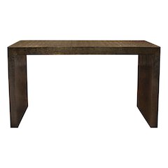 Landon 46" Console Table in Stamped Brass