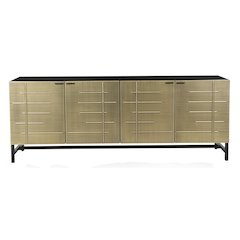 Balthazar 4-Door Sideboard in a Textured Light Gold Finish
