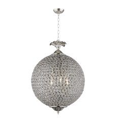 Honore Smoke Glass Bead Globe Pendant