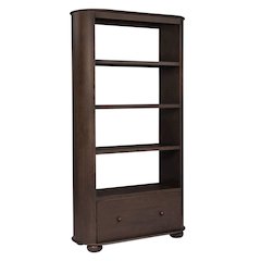 Astrid 1-Drawer Bookcase In Appalachian Brown