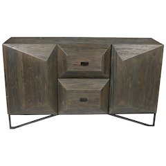 Aliso 2-Drawer 2-Door Sideboard in Dark Brown