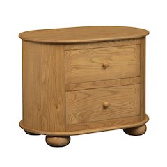 Astrid 2 - Drawer Nightstand In Solid Oak Wood