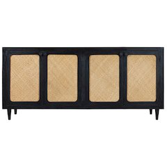 Navice 4-Door Sideboard in Natural and Black