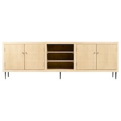 Sampson 4-Door Media Cabinet in Aged Natural