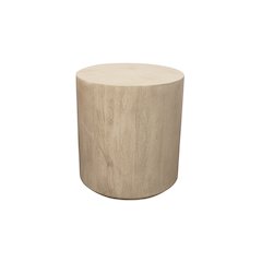 Flagstaff Round Side Table in Stone Natural