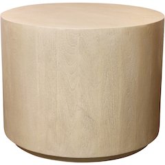 Flagstaff Round Side Table in Stone Natural