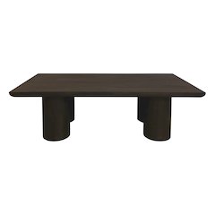 Sullivan Solid Wood Rectangular Coffee Table in Dark Brown Finish