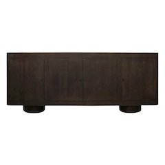 Sullivan Solid Wood 4-Door Sideboard in Dark Brown Finish