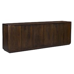 Bernard 6-Door Sideboard in Barista Brown on Solid Acacia Wood