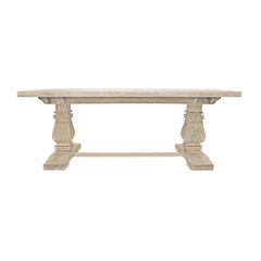 Benedict 81" Rectangle Dining Table in White Wash