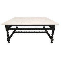 Cranberry Coffee Table with Marble Top