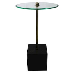 Modern Orlando Agua Glass Top Occasional Table