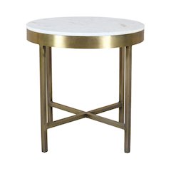 Orlando Marble Top Side Table in Ivory
