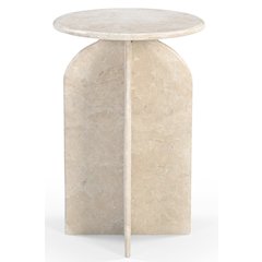 Arden Side Table in Light Italian Marble