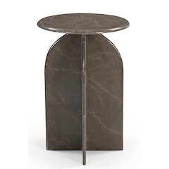 Arden Side Table in Dark Italian Marble