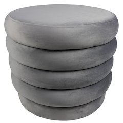 Thor Round Ottoman in Storm