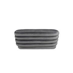 Thor Oval Ottoman in Storm