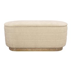 Jackie Storage Bench in Beige