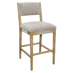 Clara Bar Stool in Slate Linen