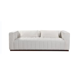 Upton Sofa in Ivory with 2 Toss Pillows