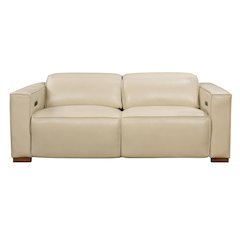 Riseholme Reclining Sofa in Beige Full-Leather