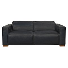 Riseholme Reclining Sofa in Blue Full-Leather