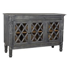 Carmenita Carlyle 3-Door Sideboard in Antique Dark Gray