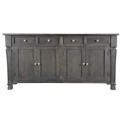 Carmenita 4-Door 4-Drawer Sideboard in Dark Gray