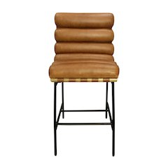 Layla Bar Stool in Tan Leather