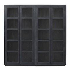 Argyle Bookcase in Graphite Black Reclaimed Wood