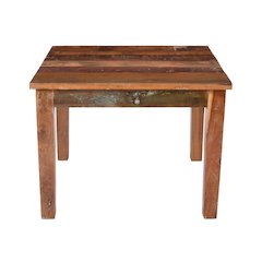 Trinidad 40'' Square Dining Table in Natural Finish on Reclaimed Wood