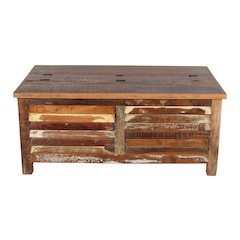 Trinidad Storage Coffee Table in Natural Finish on Reclaimed Wood