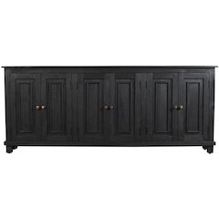 Jenna 6-Door Sideboard in Charcoal Gray