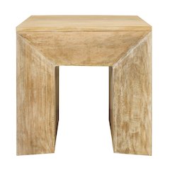 Goliath End Table in Natural on Solid Mango Wood